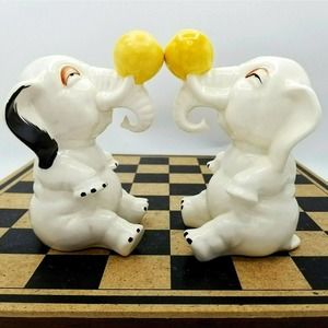 VTG RARE Art Deco Crown Devon English Pottery Ceramic Circus Elephant Figurines